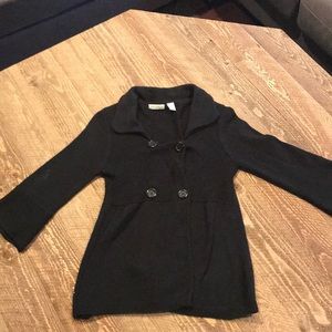 Black Knit button up sweater